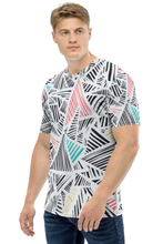 Load image into Gallery viewer, Zebra Triangles - Men&#39;s All Over Printed Half Sleeve T-Shirt
