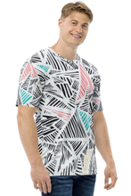 Load image into Gallery viewer, Zebra Triangles - Men&#39;s All Over Printed Half Sleeve T-Shirt
